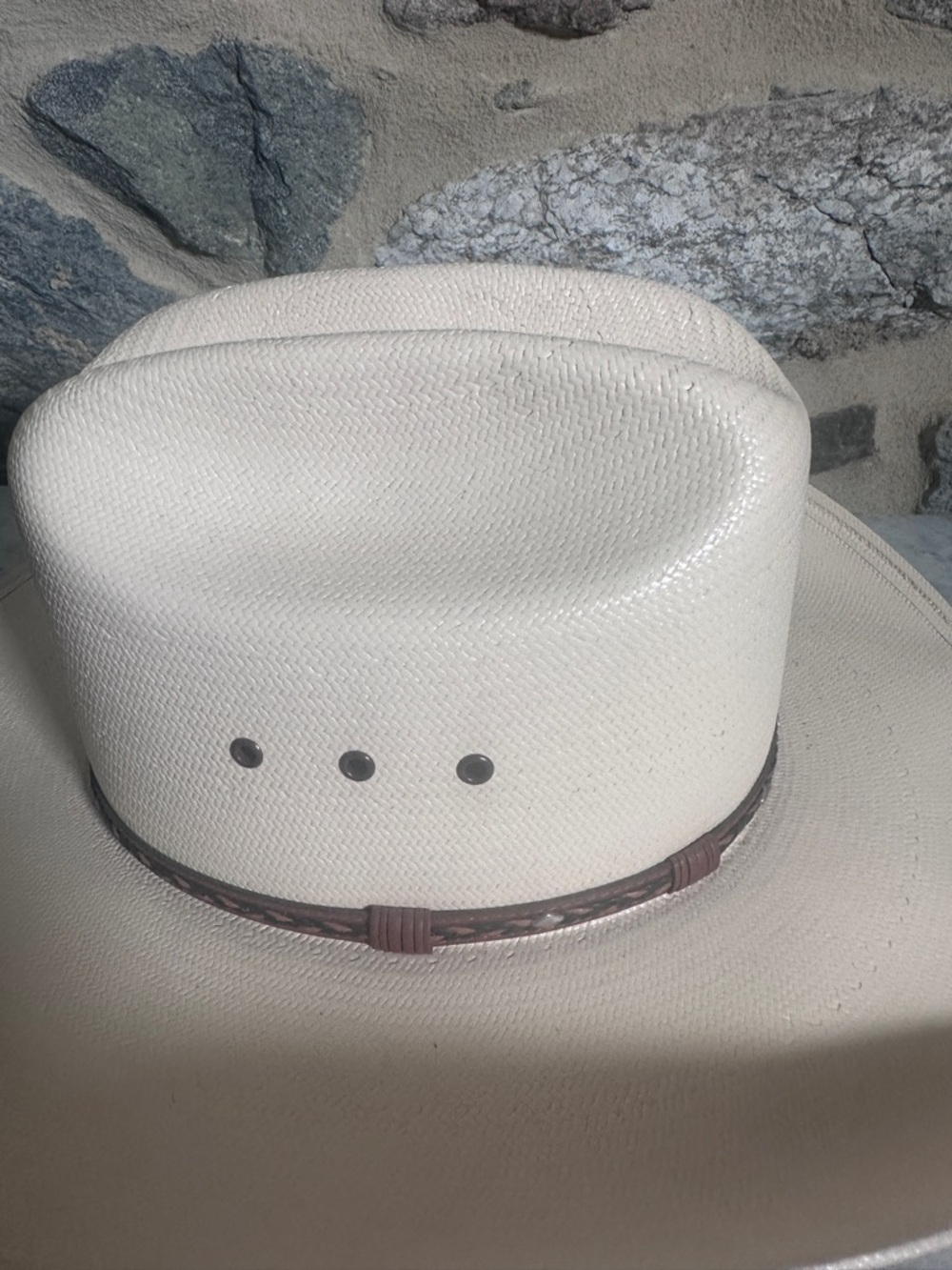 Stetson Ocala 8X Straw Cowboy Hat Western USA 57 (7 1/8) - Picture 5 of 8